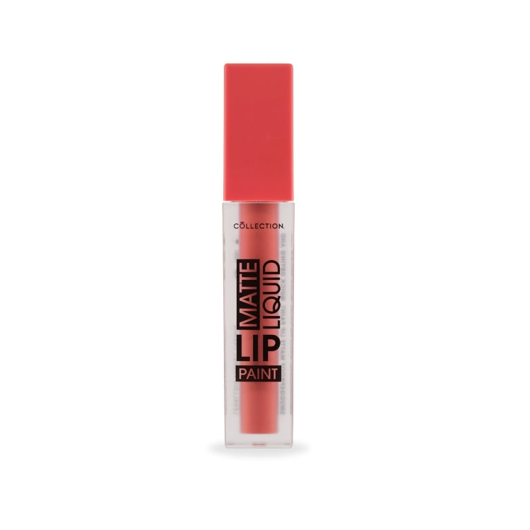 Matte Liquid Lip Paint in een transparante verpakking met een roze lipkleur en een handige applicator.