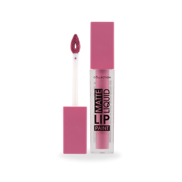 Matte Liquid Lip Paint in een roze verpakking met applicator voor een matte liplook.
