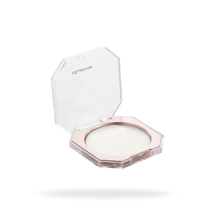 Diamond Shine Highlighter in een octagonale verpakking met een glanzende, parelmoerachtige kleur. Perfect voor een stralen...