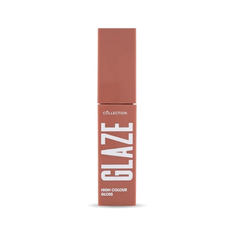 Glaze High Colour Liquid Lipstick in een stijlvolle, matte verpakking met een warme nude tint.