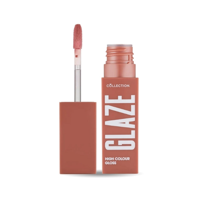 Glaze High Colour Liquid Lipstick in een matte verpakking met een applicator, in een zachte roze tint.