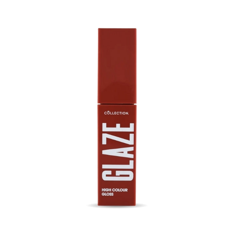 Glaze High Colour Liquid Lipstick in een stijlvolle, vierkante verpakking met een diepe rode kleur.
